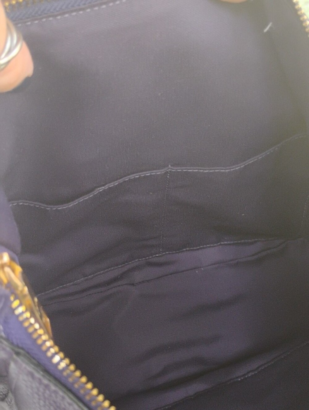 Coach Pebbled Leather Hobo Bag - Deep Purple with Gold Hardware - Picture 9 of 10